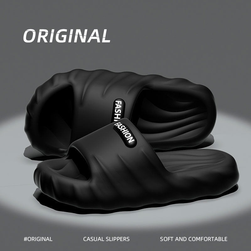 Women's Summer New Style Slippers for Couples, Thick-Soled Indoor Bathroom Anti-Slip and Odor-Resistant Slippers for Men to Wear Outside
