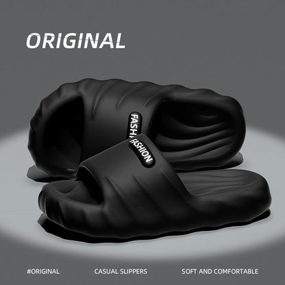 Women's Summer New Style Slippers for Couples, Thick-Soled Indoor Bathroom Anti-Slip and Odor-Resistant Slippers for Men to Wear Outside