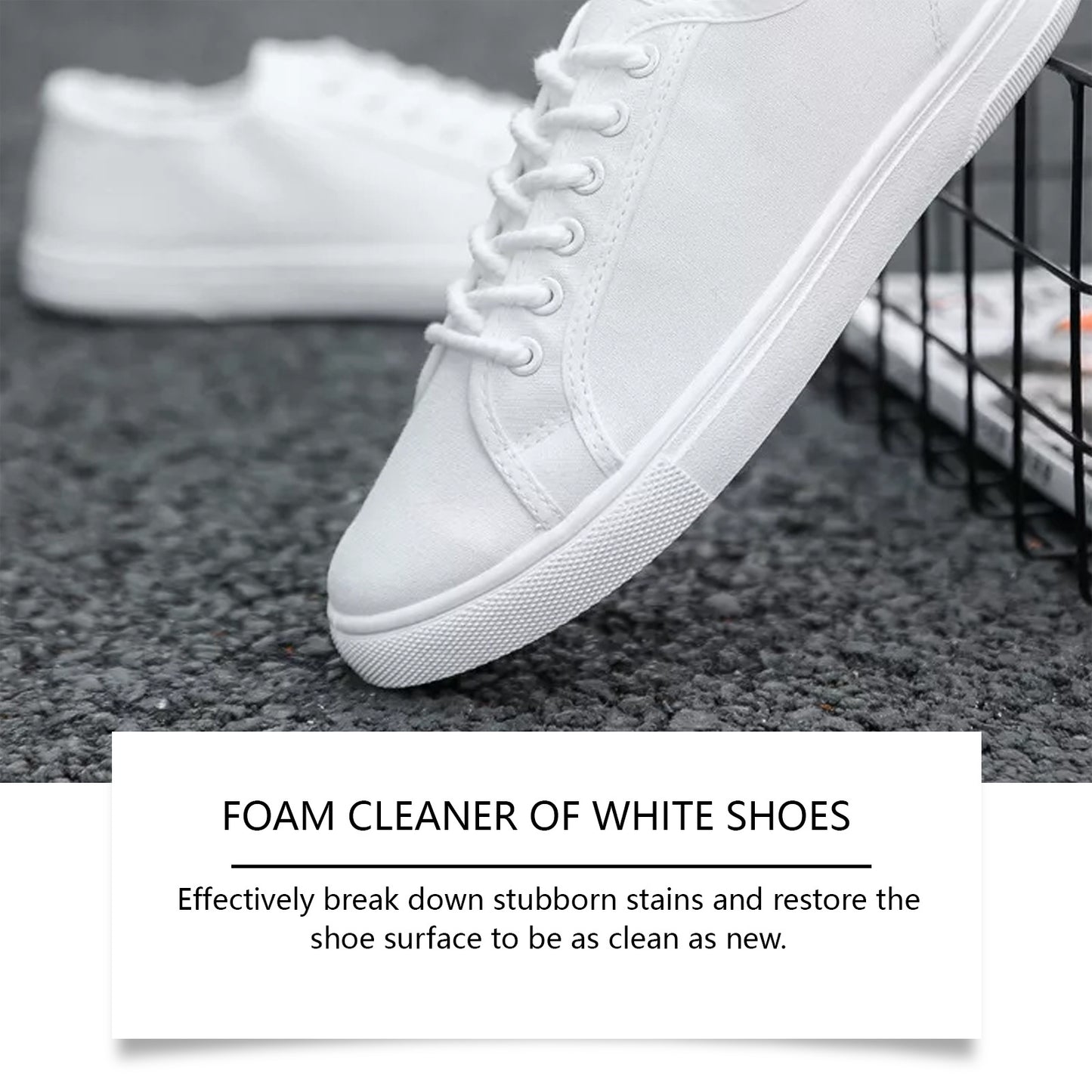 Jue Fish White Shoe Cleaner Cleans Stains and Prevents Oxidation, Daily Portable Cleaner for White Shoes