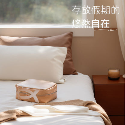 LED with Mirror Cosmetic Bag Light Luxury High-end Toiletry Bag 2024 New Portable Large Capacity Brush Transparent Ins