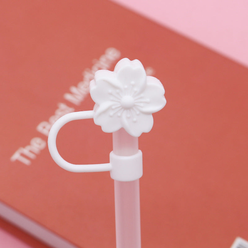 Popular 10mm Begonia Flower Straw Cap Stanley Water Cup Straw Plug Silicone Flower Straw Cover Direct from Manufacturer