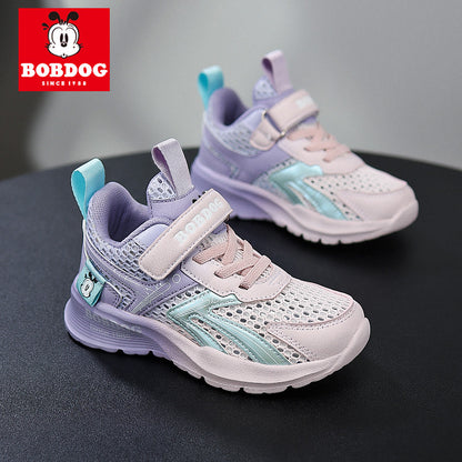 Babu bean children's shoes boys sneaker summer 2025 new hollow single mesh breathable mesh shoes big children's shoes