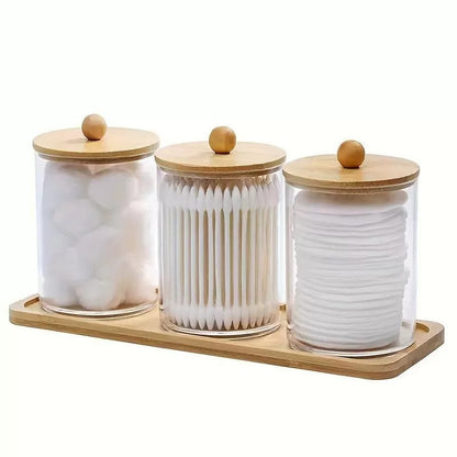 [Free combination exclusive] cotton swab storage box makeup remover cotton storage tank toilet cosmetics finishing storage box