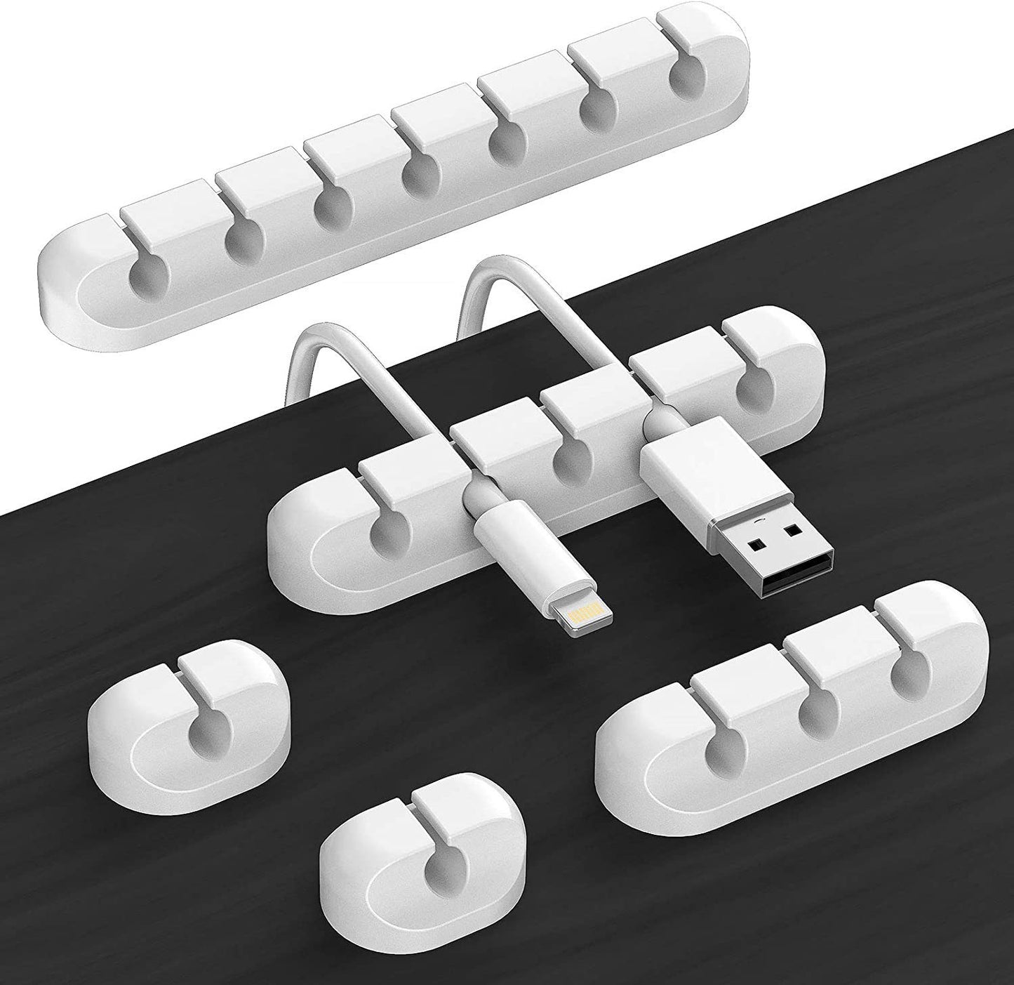 New desktop charging data cable holder multi-port creative storage wire silicone cable organizer hub