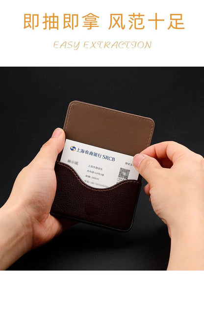 In-Stock Wholesale Pu Business Card Holder, Business Card Case, Business Card Wallet, Company Gift, Faux Leather