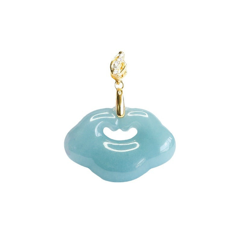 Guan Yu Natural Grade a Jade Cloud Pattern Ruyi Pendant Blue Water Jade E-Commerce Live Broadcast Wholesale Dropshipping S4080604