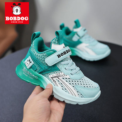 Babu bean children's shoes boys sneaker summer 2025 new hollow single mesh breathable mesh shoes big children's shoes