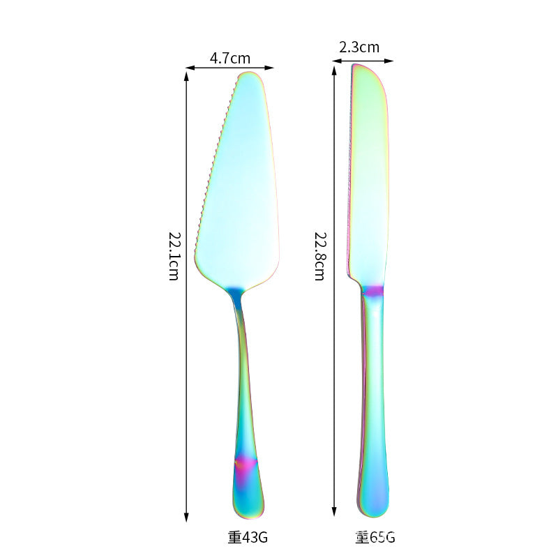 Cross-border Stainless Steel Cake Knife Shovel suit Kitchen Pizza Cutter Creative Baking Household Cream Shovel Knife Gift Box