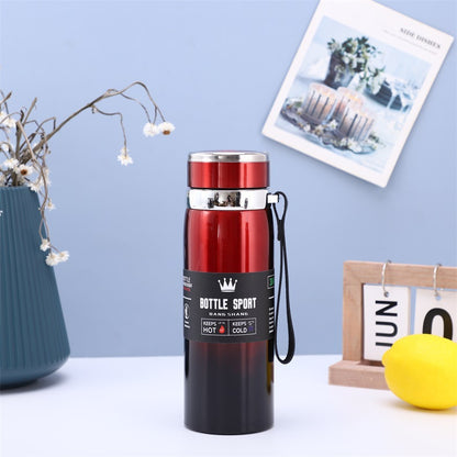 Large-Capacity Sling Pot 316 Stainless Steel Thermos Cup Outdoor Sports Rope Portable Travel Pot Car Water Cup