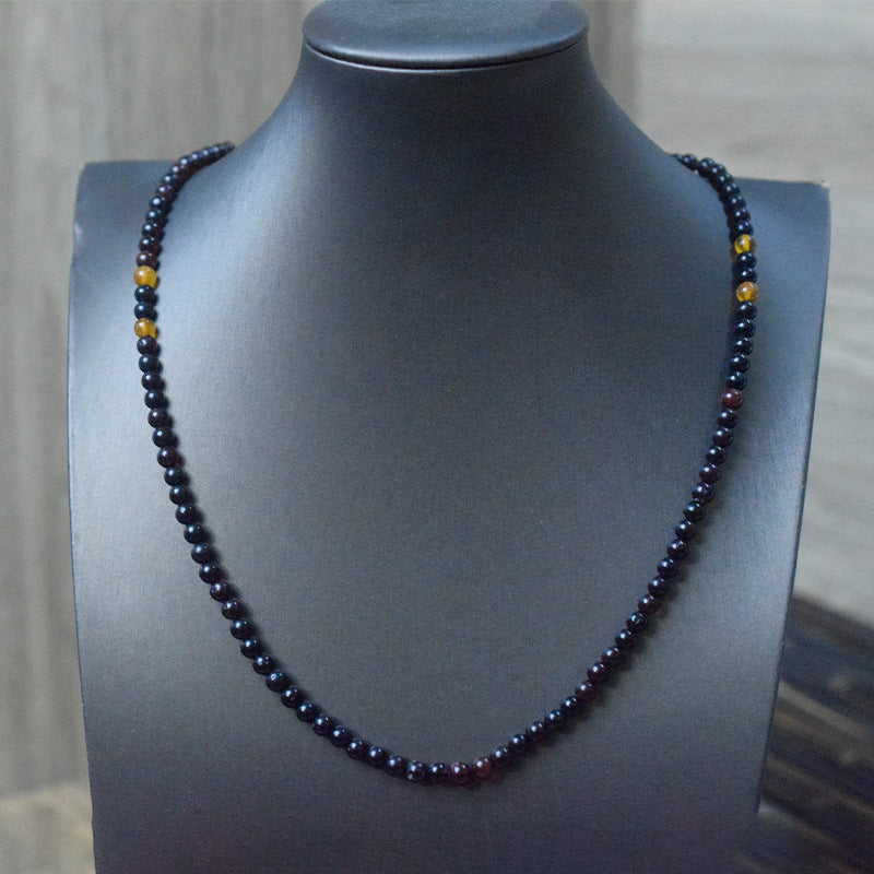 Baltic natural amber blood pearl necklace water purification grade clavicle chain sea floating raw ore multi-circle bracelet