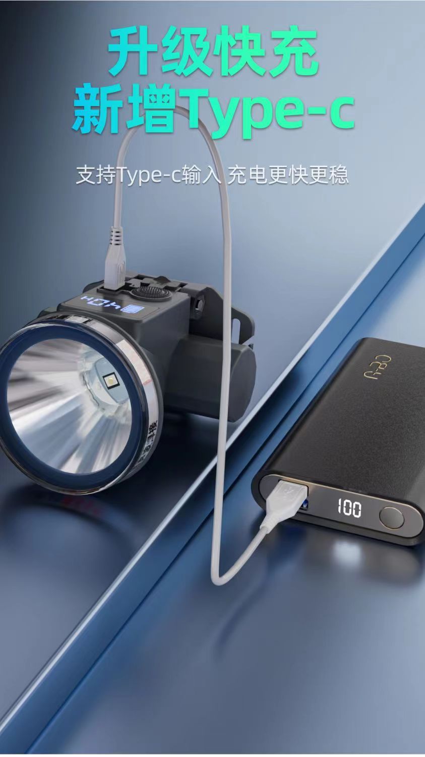 Headlight Strong Light Outdoor Special Led Ultra-Long Battery Life Rechargeable Waterproof Searchlight Super Bright Night Fishing Long-Range Fishing Light