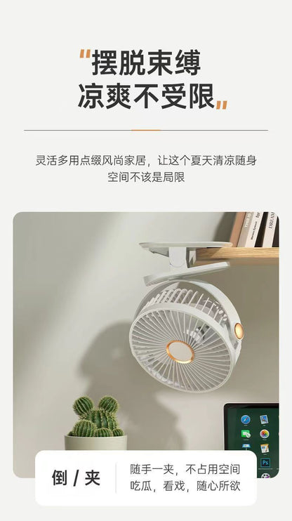Cross-border Applicable Gift USB Charging Clip Fan Home Dormitory Office Desk Desktop Bedroom Long Endurance