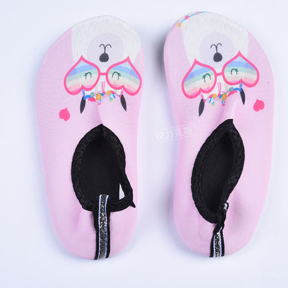 Cartoon Children's Beach Shoes Hard Sole Wading Shoes Diving Equipment Snorkeling Shoes and Socks Barefoot Swimming Shoes Diving Socks Quick-drying