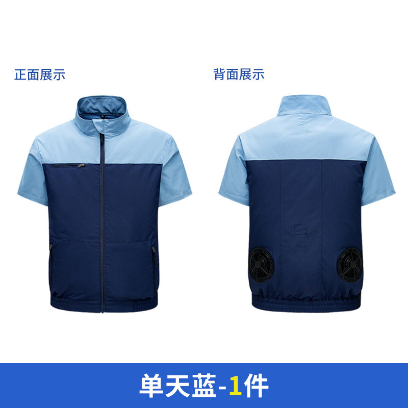 Cross-border New Smart Air-conditioning Clothing Jacket Clothes with Fan Outdoor Work Uniform Labor Protection Duty Fan Clothing