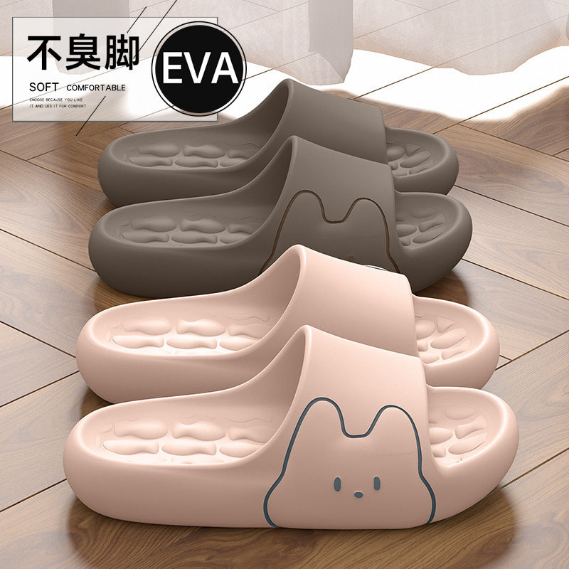 Cross-Border Online Sales Slippers for Men Summer 2025 New Indoor Home Non-Slip Silent Thick-Soled Cute Sandals for Women