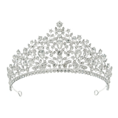 European and American All-match Bride Wedding Hair Accessories Light Luxury Full Diamond Birthday Party Crown Baroque Vintage Rhinestone Crown
