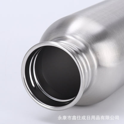 Cross-border factory direct sales 304 stainless steel American thermos portable single and double layer outdoor mountaineering water bottle