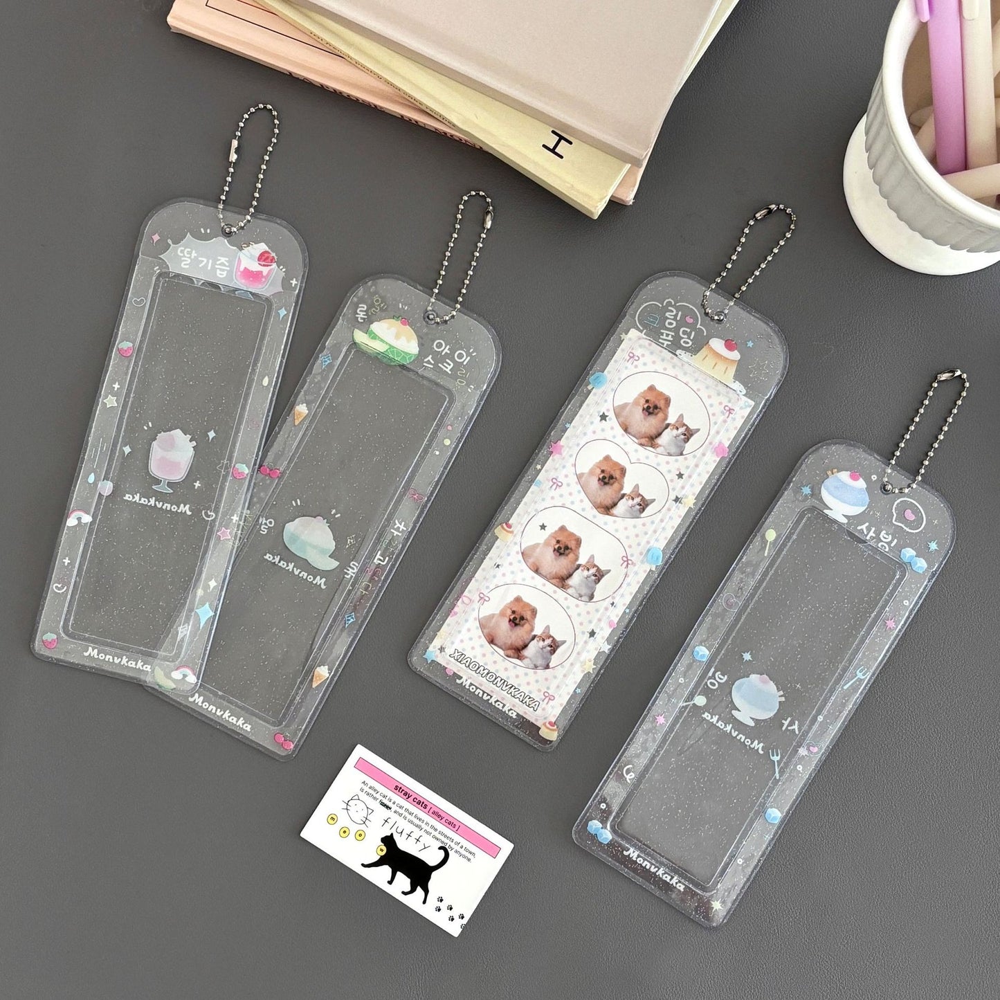 Original Summer Dessert Four-Frame Card Holder Idol Small Card Life Four-Frame Glitter Card Holder Star-Chasing Storage Card Holder