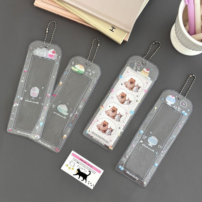 Original Summer Dessert Four-Frame Card Holder Idol Small Card Life Four-Frame Glitter Card Holder Star-Chasing Storage Card Holder