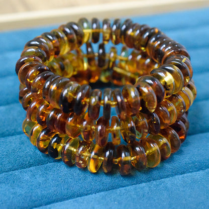 Natural non-optimized Baltic Amber Pepper Button Bracelet Water Purification Popcorn Large Creative All-match Accessories