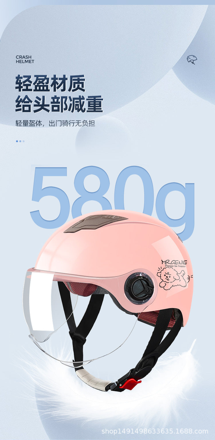 Summer helmet electric car 3C certification Four Seasons Universal half helmet female safety helmet battery motorcycle helmet
