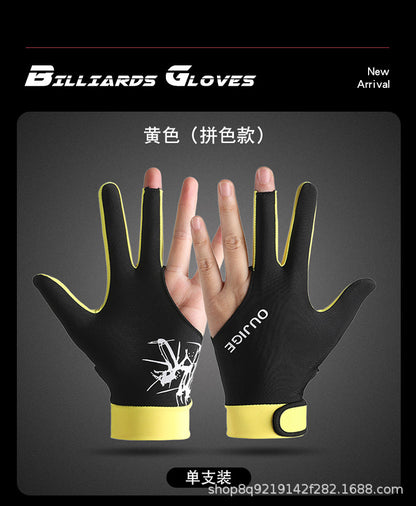 Billiards Gloves, Snooker Table Tennis Gloves, Breathable, Quick-Drying, Wear-Resistant, Comfortable, Non-Slip, Fingerless, Lightweight, Xinji Sun Protection Gloves