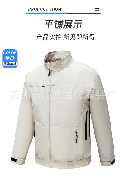 Cross-Border New Smart Air-Conditioned Clothing Porous Fan Stand Collar Workwear Outdoor Work Uniform Labor Protection Duty Fan Clothing