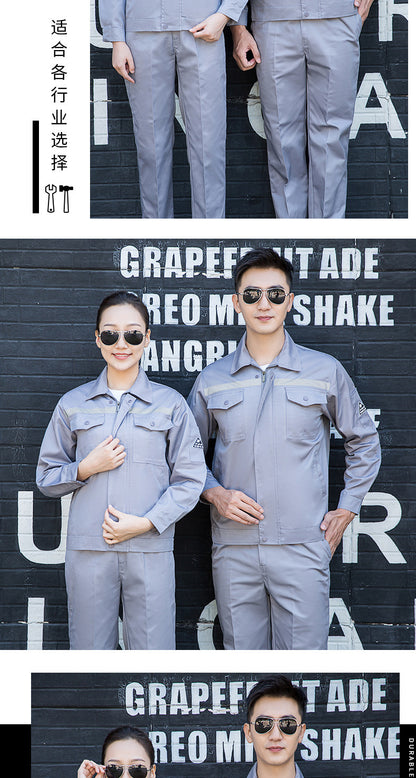 Summer thin anti-static overalls suit men's and women's long short sleeve gas station filling station gas petrochemical electricsuit