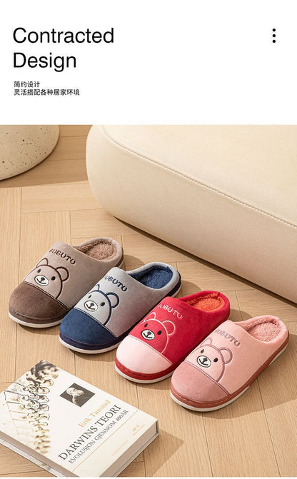New 2025 Cotton Slippers for Men and Women, Winter Thick-Soled Non-Slip Indoor Warm Home Slippers for Men and Couples