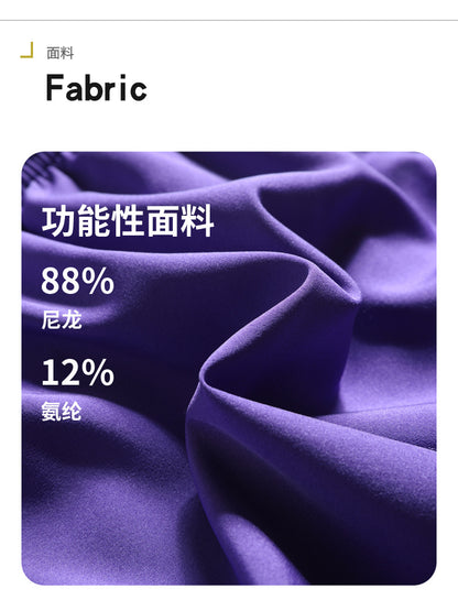 Men's Quick-drying Sports Shorts Fake Two-piece Fitness Triple Pants Marathon Running Pants Invisible Pocket for Mobile Phone