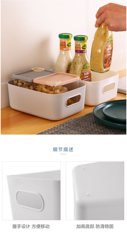 X5039 Desktop Storage Basket Cosmetics Storage Box Kitchen Drawer Miscellaneous Plastic Box Rectangular Organizer Box