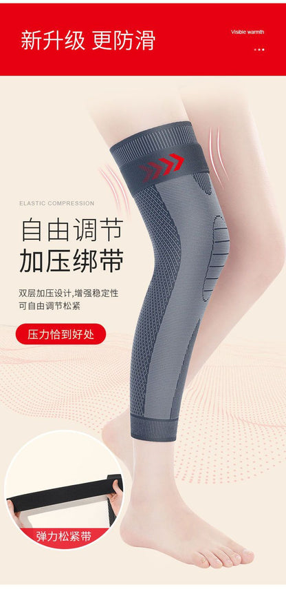 Wormwood heating knee cover bandage anti-slip autumn and winter warm old cold legs men's and women's sports leg protector self-heating foot cover