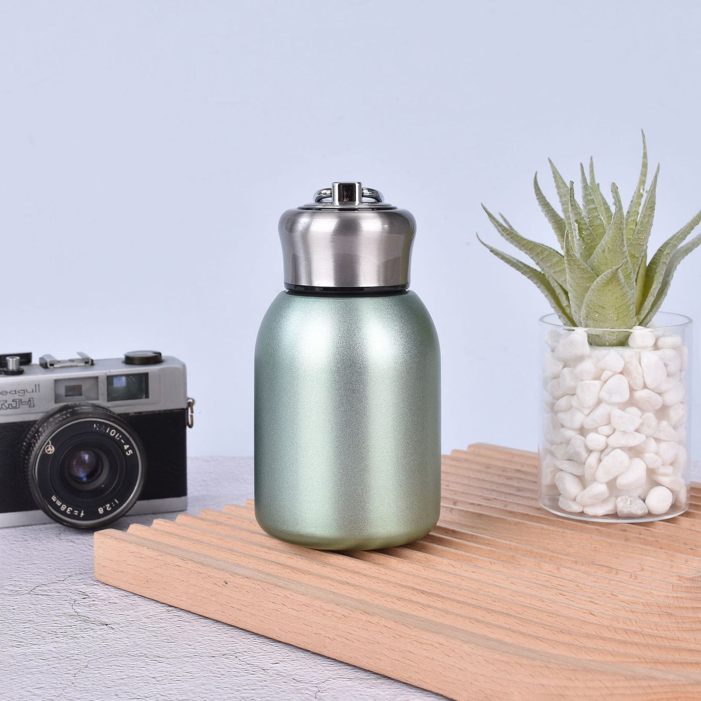 Cross-Border Mini 316 Stainless Steel Chubby Thermos Cup with Ring Flap Pocket Pants Cup Vacuum Double-Layer Portable Cup