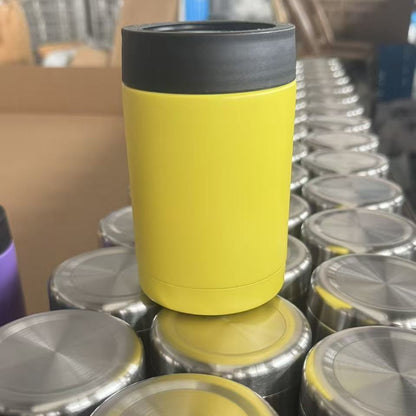 Cross-Border 12oz Double-Layer Vacuum Cold Storage Tank 304 Stainless Steel Beer Tank Outdoor Portable Car-Mounted Coke Tank Wholesale