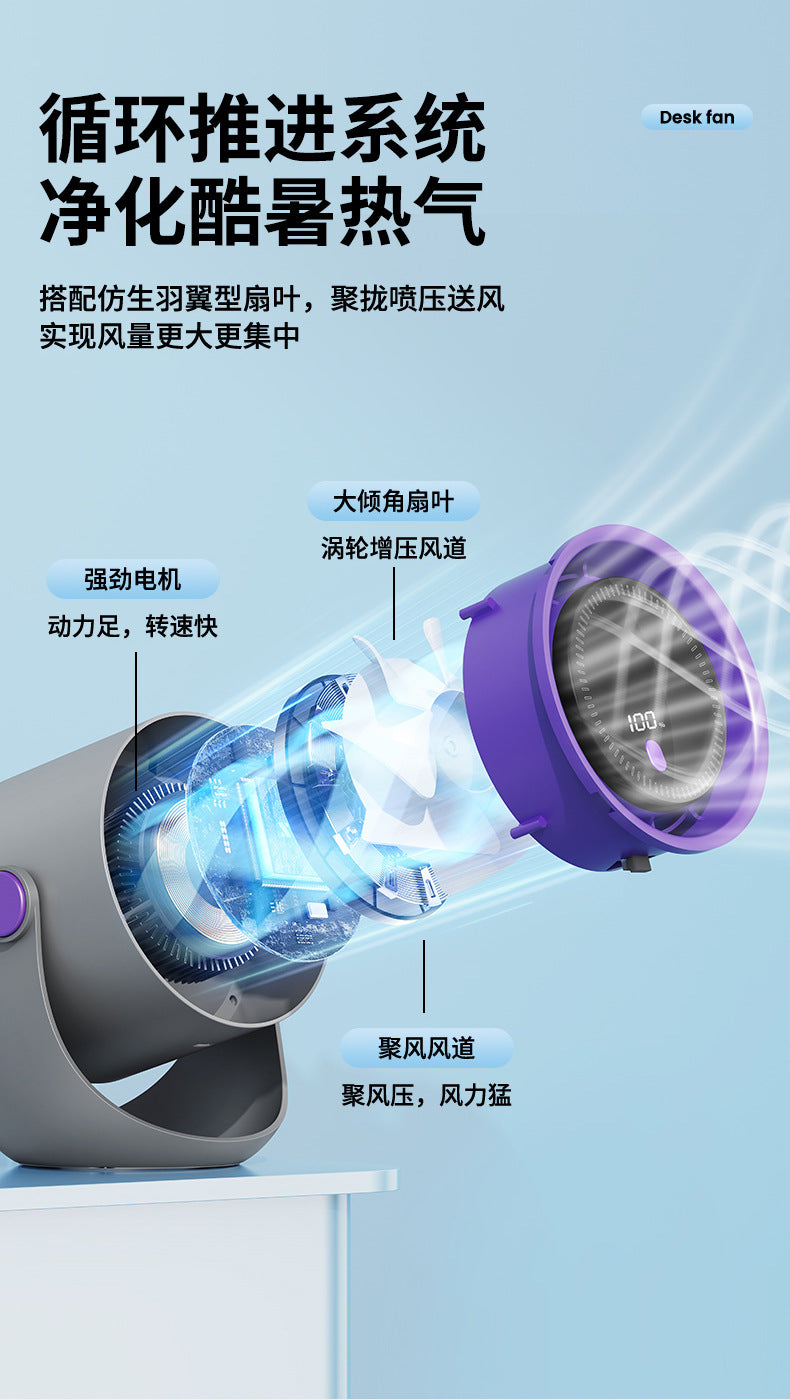Desktop Fan 2025 New Office Desk Silent Refrigeration Small Fan Wall-Mounted Kitchen Special Electric Fan