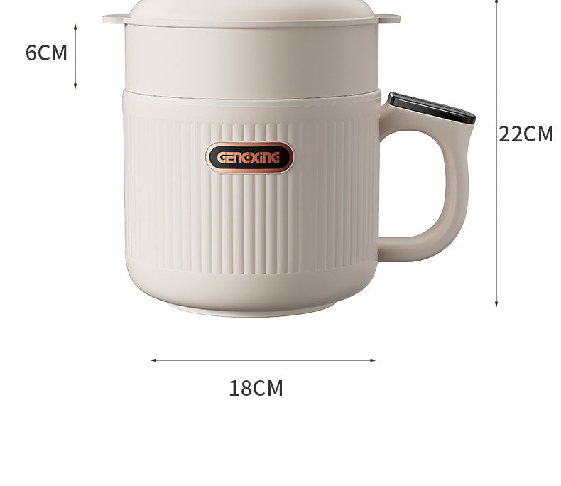 Light Sugar Rice Cooker Ceramic Glaze Non-stick Mini Electric Cooking Pot for Cooking Rice Dormitory Household Cooking Noodles Rice Soup Separating Rice Cooker