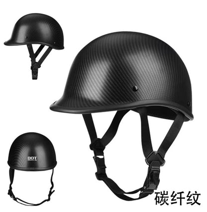 Safety certification car helmet spring retro motorcycle half helmet men and women motorcycle helmet scoop helmet LUOK