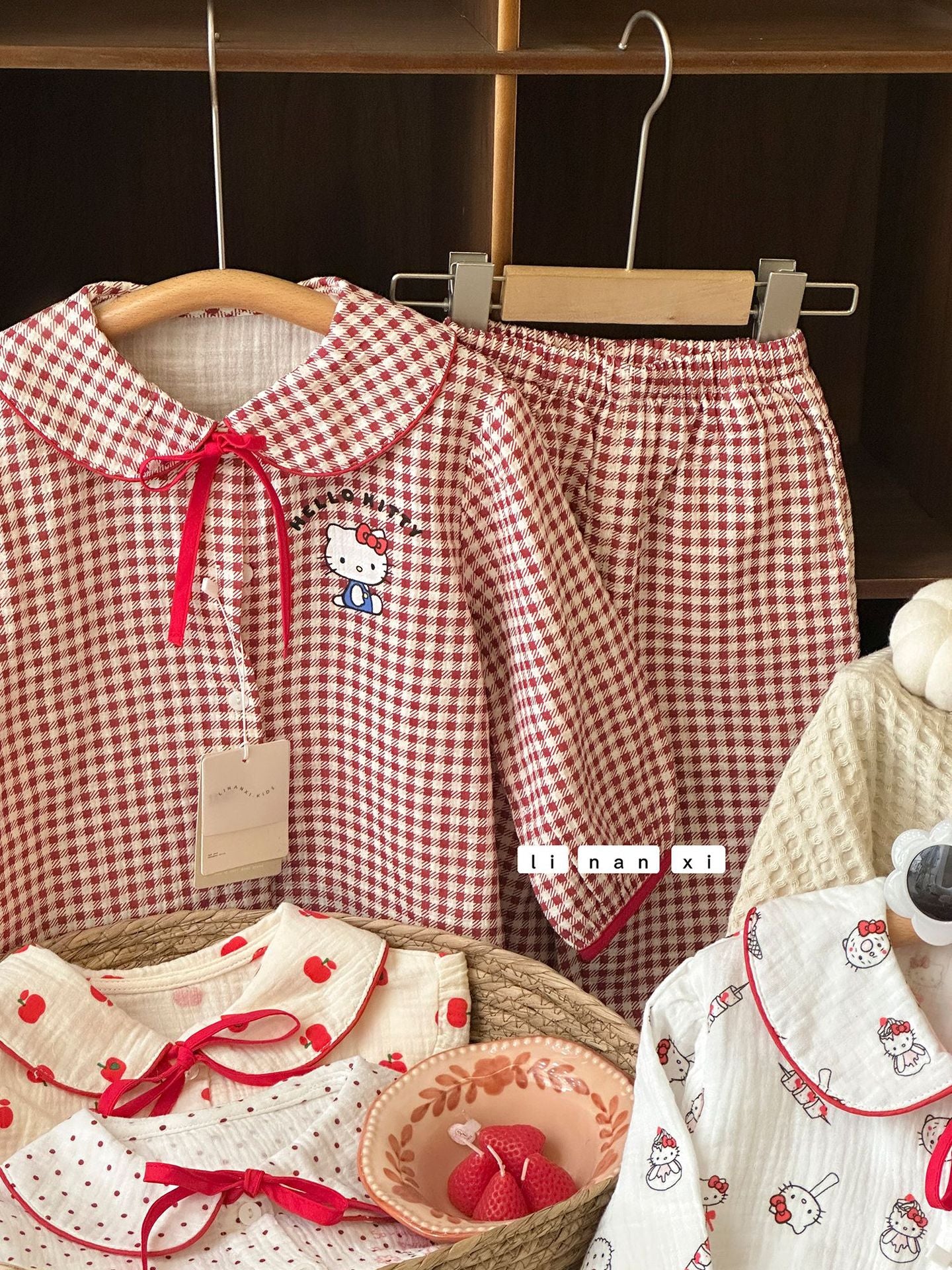 Princess Style Children's Lapel A-Class Cartoon Loungewear Set 2026 Spring New Baby Sweet and Cute Pajamas and Sleep Pants