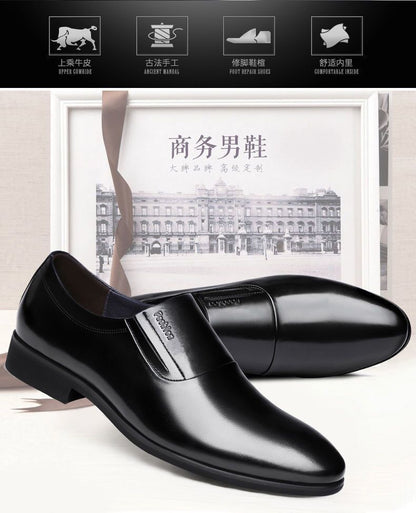 [100 full cowhide] leather shoes men's business formal men's leather shoes casual slip-proof soft bottom men's shoes for work