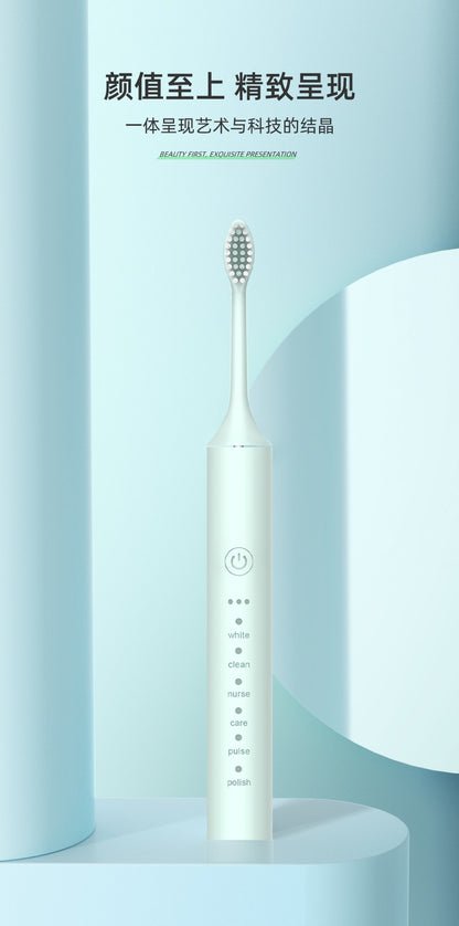 Factory wholesale soft bristle toothbrush flusher portable adult children universal ultrasonic electric toothbrush charging