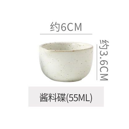 Retro Style Ceramic Kiln Straw Hat Plate Restaurant Hotel Home Threaded Pasta Plate Japanese Fruit Salad Snack Plate