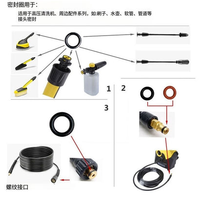 Adapt to Karche Karcher Kach Steam Cleaner SC1/2/3/4/7 Small Round Brush Mirror Brush Nozzle Accessories