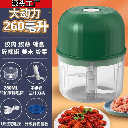 Wireless Electric Garlic Masher Household Food Grade Baby Food Auxiliary Machine Kitchen Garlic Stir Barbecue Seasoning Cooking Machine