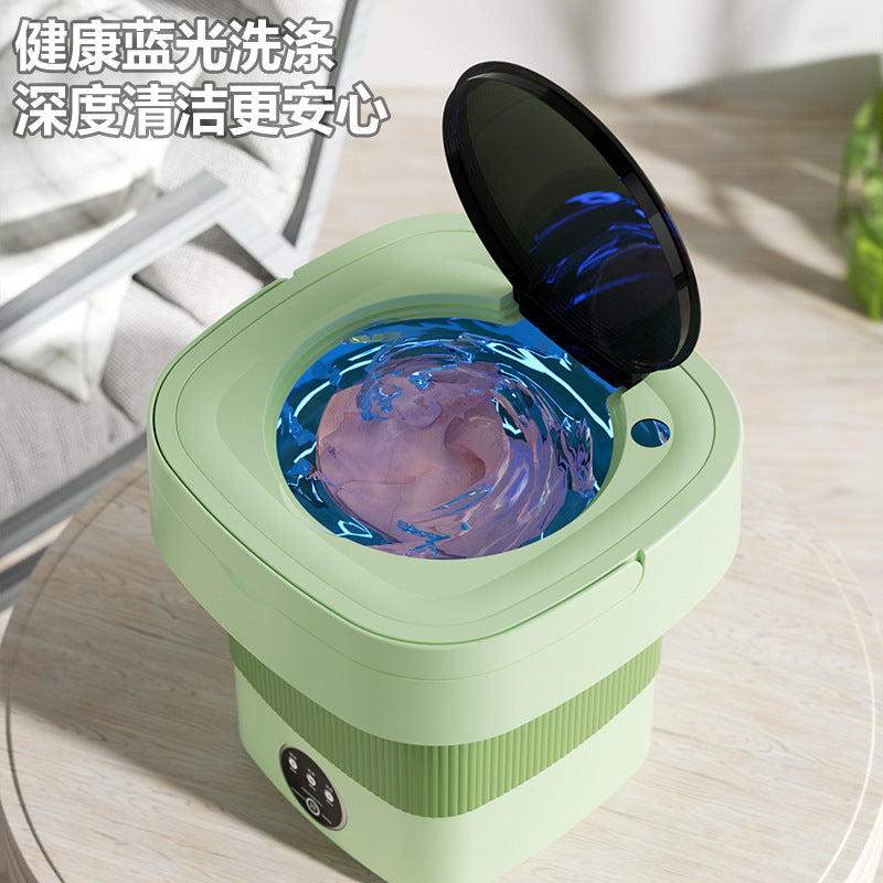 Daifa cross-border folding washing machine mini small washing machine baby underwear wash socks can be dried portable