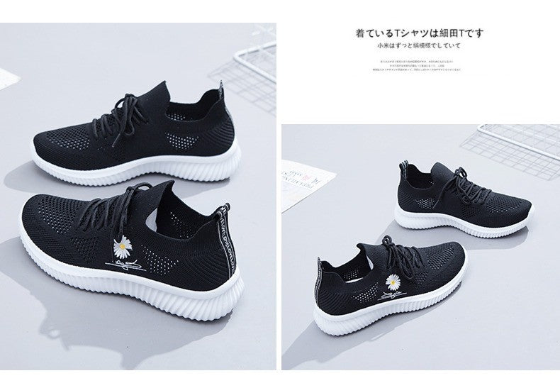 Mesh Shoes Women's Shoes 2023 New Autumn Breathable sneaker Women's Mesh Casual White Shoes Casual Slip-on