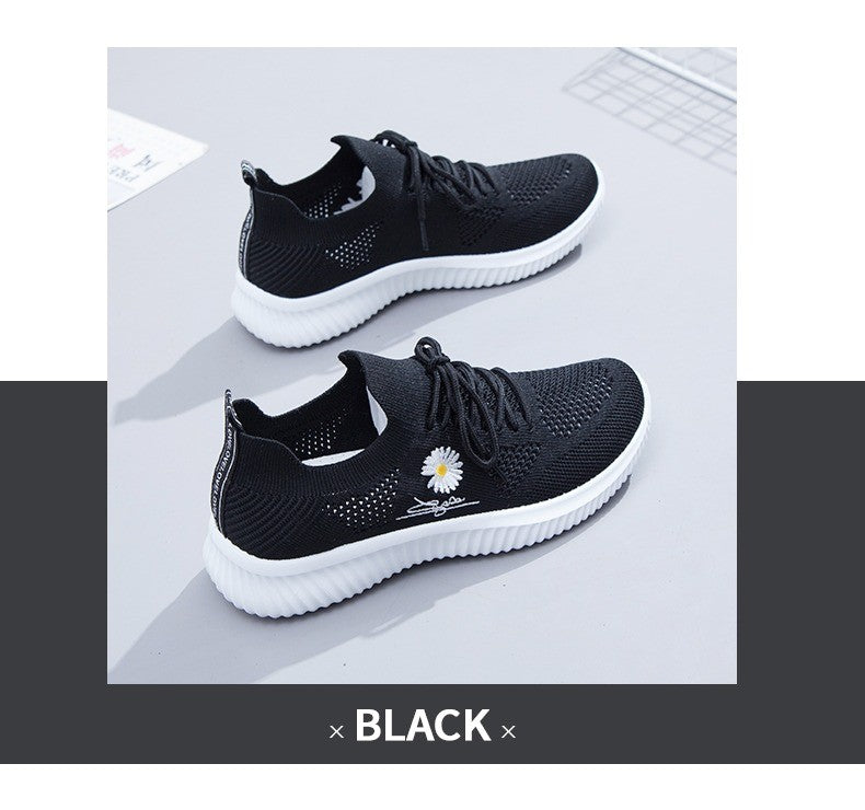 Mesh Shoes Women's Shoes 2023 New Autumn Breathable sneaker Women's Mesh Casual White Shoes Casual Slip-on