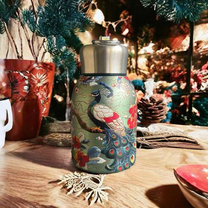 Cross-Border Mini 316 Stainless Steel Chubby Thermos Cup with Ring Flap Pocket Pants Cup Vacuum Double-Layer Portable Cup