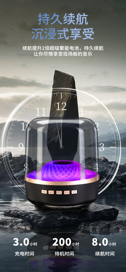 Fully Certified Cross-Border Popular V7 Harman Glass 4 Subwoofer Desktop Rgb Mini Card Wireless Bluetooth Speaker