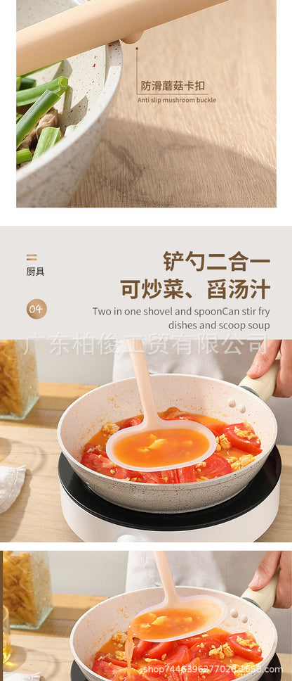In-Stock Mushroom Spatula Silicone Spatula Food-Grade Spatula Non-Stick Pan Special Full-Cover Spatula Cross-Border Exclusive Manufacturer Direct Shipment