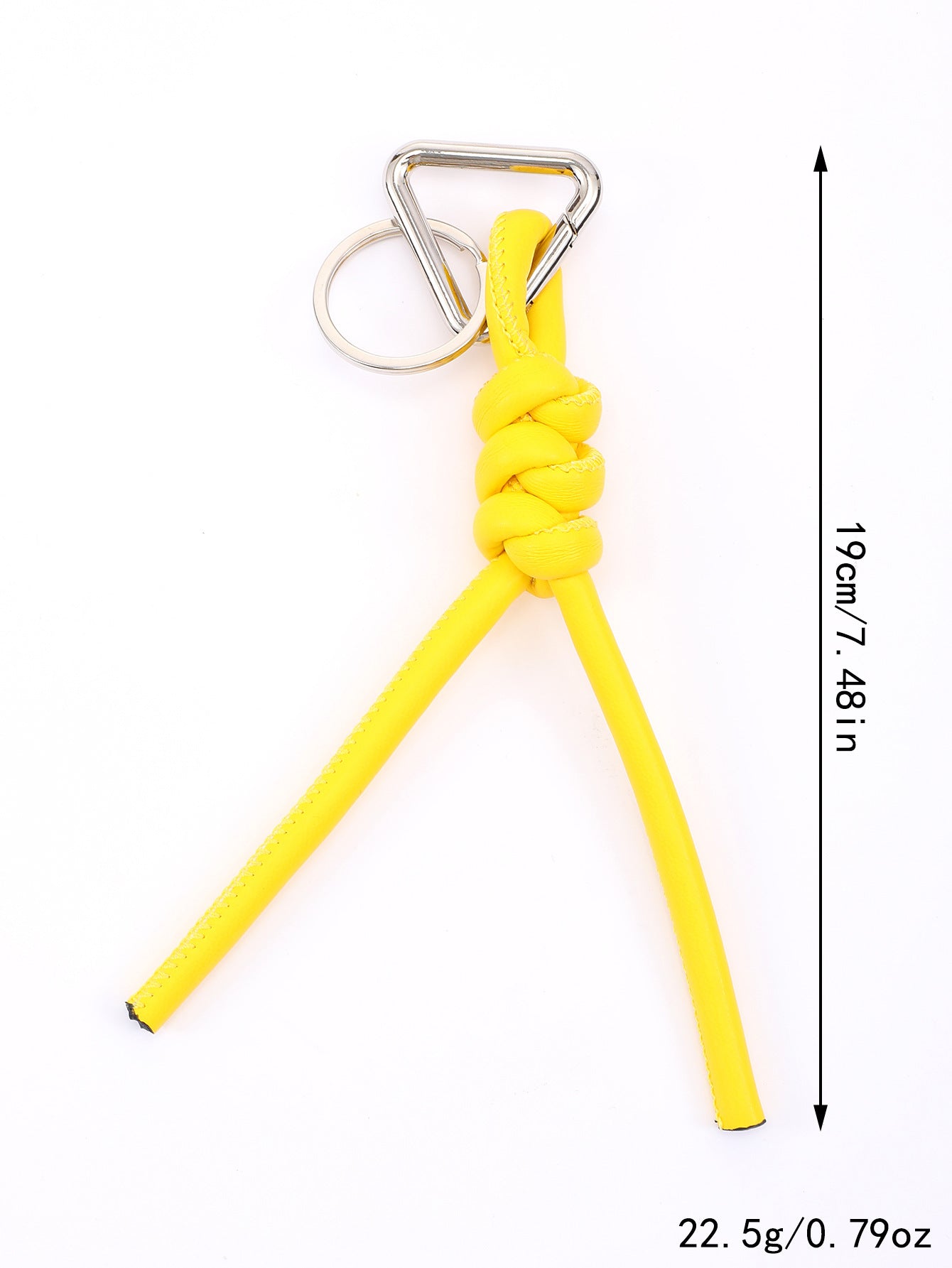 New triangle key chain PU hand-woven diamond key ring bag pendant key chain